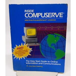 Vintage 1990 INSIDE COMPUSERVE Early Online User Guide Bulletin Board Computing